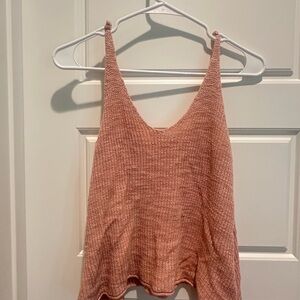 Women's Pink Knit Tank Top